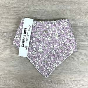Bibs: Bandana Bib | 3mo+ | Floral Lilac
