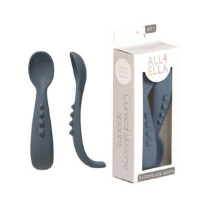 Comfy Grip Spoons 2pk - Slate Blue - All4Ella