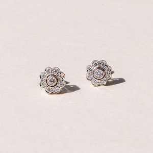 Flora Diamond Stud Earrings