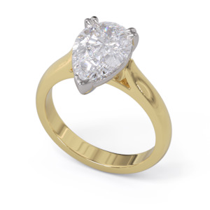 Classic Solitaire Collection: Ivy Pear Cut Diamond Solitaire