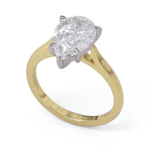 Classic Solitaire Collection: Georgina Pear Cut Diamond Solitaire