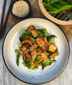 Products: Gochujang Pork Belly & Sesame Greens