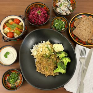 Products: Beef Stroganoff w Rice