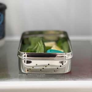 Plastic Free And Sustainable Gifts: Rectangle Fridge Breathable Container | Stainless Steel