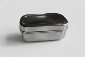 Oval Stainless Steel Snack Box – 400ml