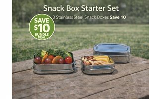 Stainless Steel Snack Box Set – 3 Pack Save $10