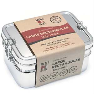 Twin Layer Lunchbox: Large Double Layer Bento Lunchbox (3-in-1) | Stainless Steel | 1800ml