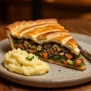 Products: MYLK Mince and Cheddar Family Pie