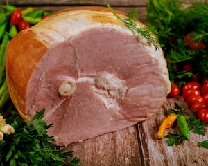Products: Whole Cooked Ham on Bone, 7-9.5kg Xmas Hams Wellington NZ