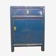 Oriental Chinese Bedside Cabinet Black Satin Finish - Mecasso Furniture