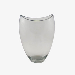 Glass Heart Shapped Vase 21Cm High - Mecasso Furniture