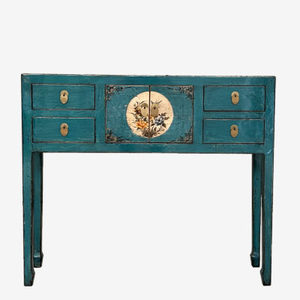 Chinese Tall Contemporary Dark Green Cabinet - Mecasso Furniture