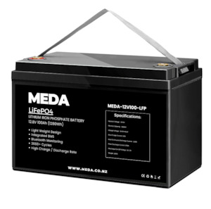 Solar Batteries: MEDA 12v 100ah Lithium Battery with Bluetooth