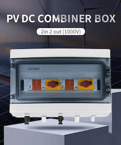 Solar: Prewired PV combiner box - 2 in 2 out