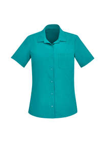 Biz Care Womens Florence Plain Short Sleeve Shirt - CS947LS