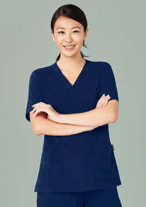 Womens Tops: Biz Care Womens Avery V-Neck Scrub Top - CST941LS