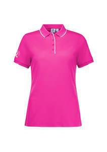 Womens Tops: Biz Care Womens Pink Short Sleeve Polo - CST313LS