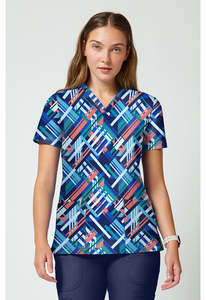 CK Achieve Women's 2-Pocket Print Top - CK00010