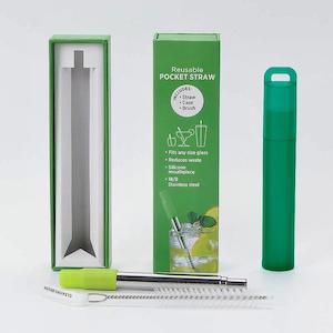 Accessories: Reusable Pocket Straw - Green