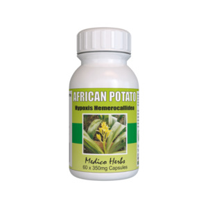 Mens Health Wellbeing: African Potato Capsules - Immunity & Prostate Support - 100% Natural - 60x350mg