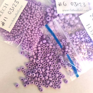 Products: Czech Seed Bead: 03123 - Lilac Opaque - drop down for sizes