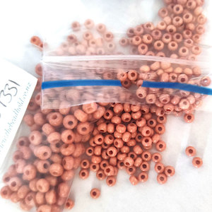 Products: Czech Seed Bead: 07331 - Beige Opaque - drop down for sizes