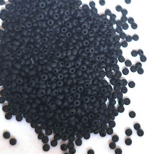 Products: Czech Seed Bead: 401-27001 - Matte Jet - size 11