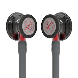 Littmann Cardiology IV Diagnostic Stethoscope: Grey & Smoke - Red Stem - Limited&hellip;