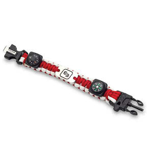 Paramedic Bags: WRIST'S Rescue Fluorescent Bracelet - Paracord - Red & White