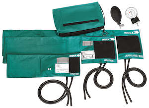3-in-1 Aneroid Sphygmomanometer Set with Carry Case Teal