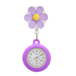 Watches: Flower Fob Watch Purple