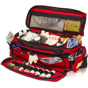 First Aid Bags: Elite Oxygen Therapy Emergency Bag - Red