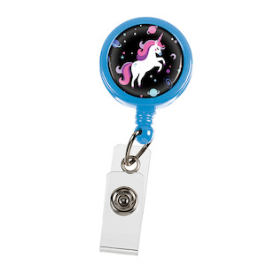 Id Tags: Retracteze™ ID Holder Blue Unicorn