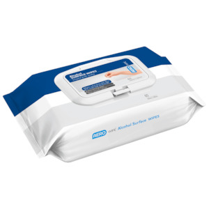 AEROWIPE 75% Isopropyl Alcohol Surface Wipes - Pouch of 60 (DG)