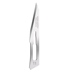 Swann Morton Scalpel Blades Carbon Steel Sterile Size 11 - Box of 100