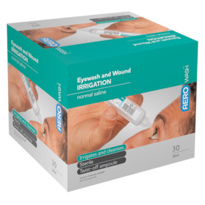 Eye Care: AEROWASH Sodium Chloride Eyewash Ampoule 30ml x30
