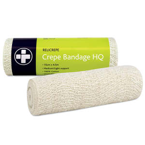 First Aid: Relicrepe Crepe Bandage HQ - 15cm x 4m