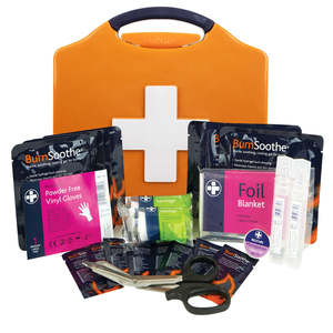 Large Burns First Aid Kit - Compact Aura Box - Orange