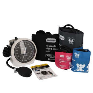 Aneroid Sphygmomanometers: Sphymomanometer with Adult & Child Cuffs - Desk and Wall