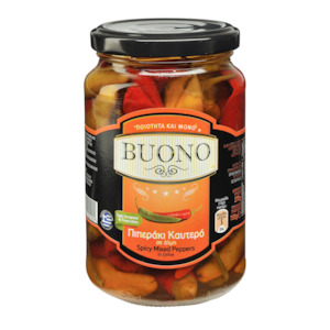Antipasto: Spicy Mixed Peppers 'Buono' 330g