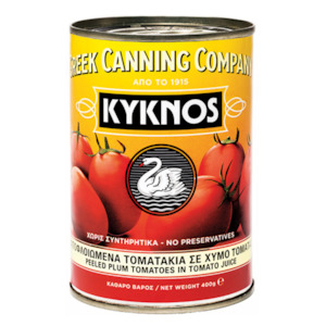 Tomatoes: Whole Peeled Plum Tomatoes in Juice 400g