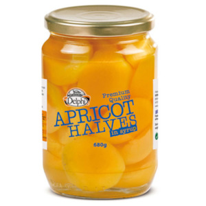 Preserved Fruit: Greek Apricot Halves in Light Syrup 680g