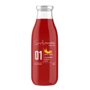 Beverages Non Alcoholic: Simply Smoothie 01 Strawberry Banana Peach 250ml