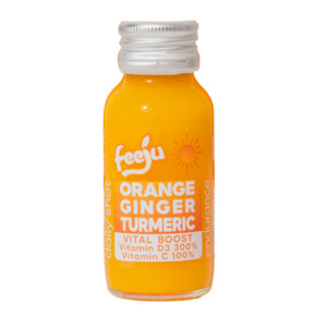 Beverages Non Alcoholic: Feeju Shot Orange Ginger Turmeric 60ml