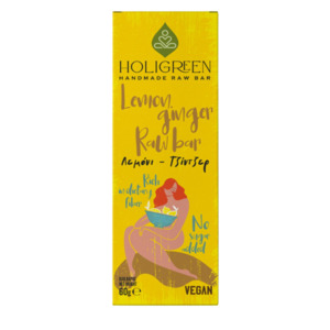 New Lines: Holigreen Lemon Ginger Energy Raw Bar 60g