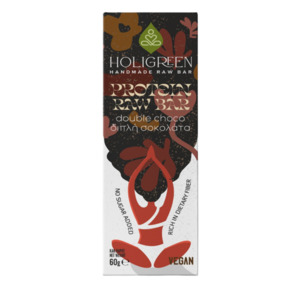 New Lines: Holigreen Double Chocolate Protein Raw Bar 60g