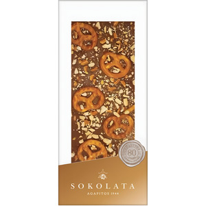 Sokolata Peanut Pretzel Milk Chocolate 110g