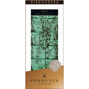 Sweets: Sokolata 70% Dark Chocolate & Mint 100g
