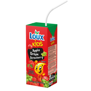 Beverages Non Alcoholic: 9 pack - Loux Strawberry Grape Apple Juice 250ml