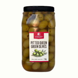 Sandhurst Pitted Queen Green Olives 2kg